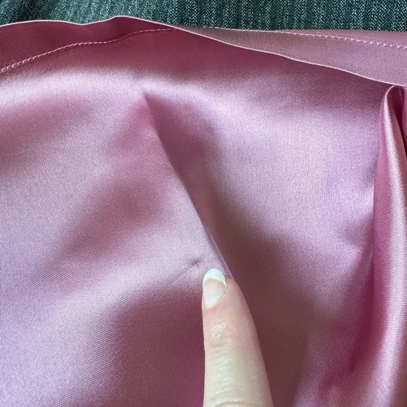 Caslon Striped Gray Pencil Skirt with Pink Lining Size 10 - Picture 8 of 10